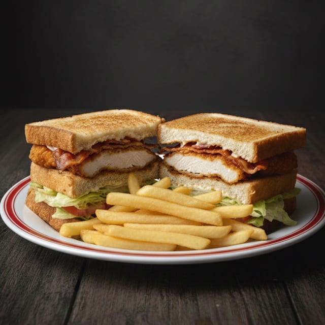 Chicken Tender (B.L.T) Sandwich Combo.