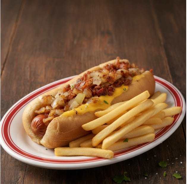 Cheesy Bacon Dog Combo.