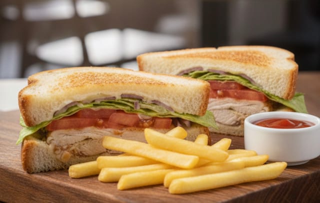 Chicken Melt Sandwich Combo.