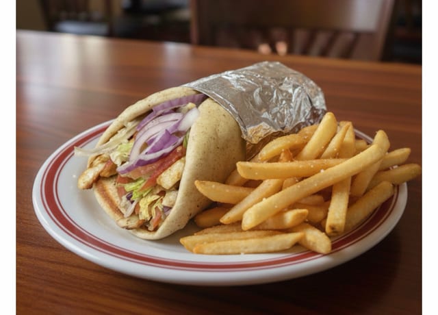 Grilled Chicken Gyro Combo.