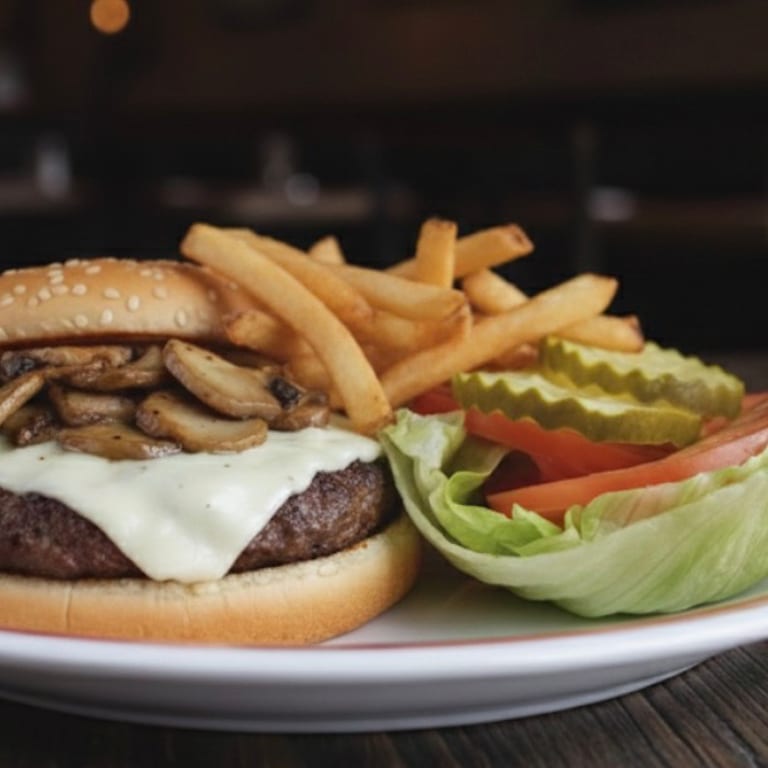 Mushroom Swiss Burger Delight