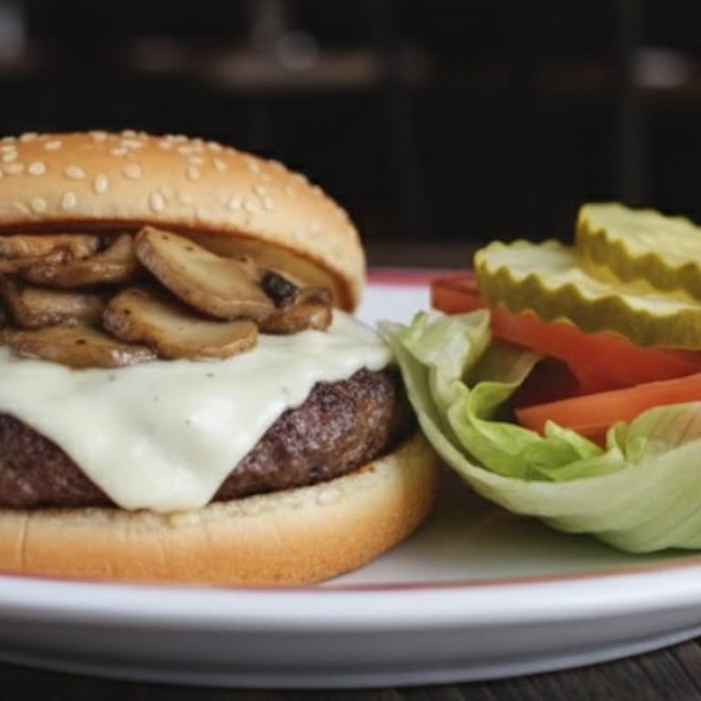 Mushroom Swiss Burger Delight